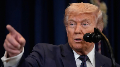 Presidente Trump glorifica a América, o comunismo nos EUA 250 celebrações