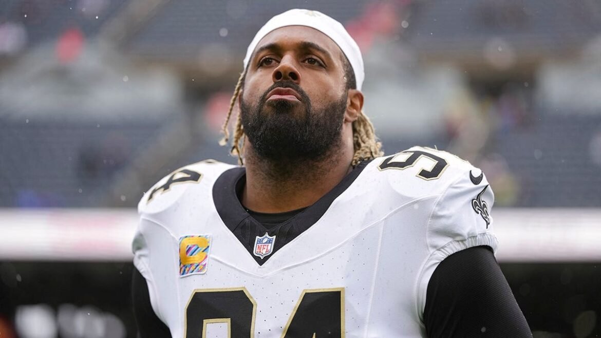 O jogador profissional Cam Jordan espera o Super Bowl em sua última temporada com o Saints