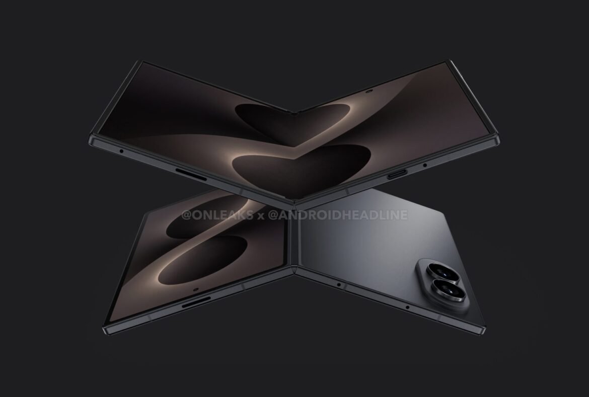 Wide Galaxy Z Fold 8 vaza renderizações de aparência oficial e confirma detalhes finais
