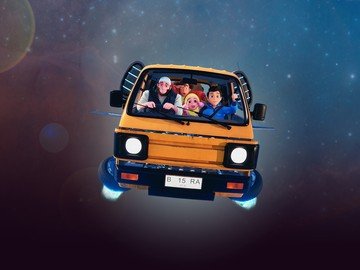 A impressão cinematográfica-futurista na primeira exibição de Ibra O filme: Menembus Langit
