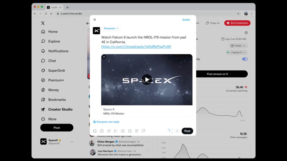 X está dando um novo impulso ao vídeo ao vivo com novos pagamentos para produtores de conteúdo
