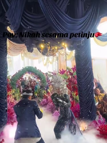 Noivos virais em Jambi Sparing Boxing no casamento. Esta é a história por trás disso