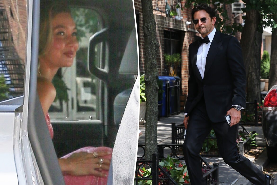 Bradley Cooper, Gigi Hadid e outros convidados famosos comparecem ao casamento de Taylor Swift, Travis Kelce MSG.